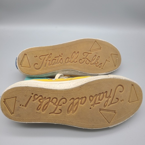 Vintage Keds Looney Tunes Wile E Coyote Road Runner High Top Sneakers W 9.5 - Picture 7 of 8